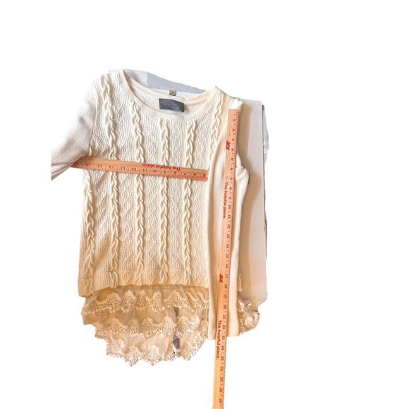 Anthropology Sunday in Brooklyn braided front ruffle lower part of pullover swea - Picture 15 of 16